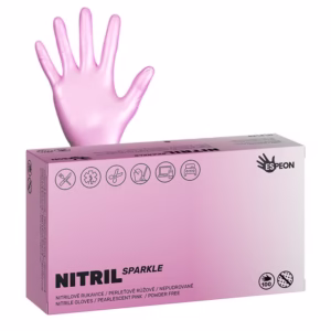Nitrilové rukavice NITRIL SPARKLE – perleťovo ružové