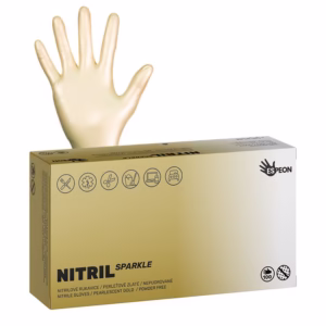 Nitrilové rukavice NITRIL SPARKLE – perleťovo zlaté
